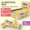 FitnesSHOCK High Protein Bars, 12g Protein, Low Carb, No Added Sugar, Low Calorie 138 Kcal, 5g collagen, Fiber-Rich, Lemon Chia Panacotta Flavor 12x40g view 2