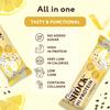 FitnesSHOCK High Protein Bars, 12g Protein, Low Carb, No Added Sugar, Low Calorie 138 Kcal, 5g collagen, Fiber-Rich, Lemon Chia Panacotta Flavor 12x40g view 4