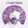 Ambrosial High Strength L-Lysine Tablets 500mg | Gluten Free Collagen Tablets | Essential Amino Acids for Immune Function & Collagen Synthesis | Lysine 500mg for Active Lifestyle (120 Tablets) view 3