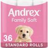 Andrex Gentle Clean Toilet Rolls - 36 Toilet Roll Pack - Bulk Buy Toilet Rolls - Gentle and Soft on Your Family's Skin - Dermatologically Tested view 1