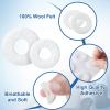 12 Sheet Callus Cushion Soft Felt Callus Pads, Men Women Soreness Relief Soft Adhesive Round Foot Corn Callus Pad Remover Stick Foot Care Cushions for Men Women view 3