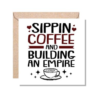 MUGGZ Gift Card for Boss/Manager - Sippin Coffee and Building an Empire - Giftset - Made in The UK
