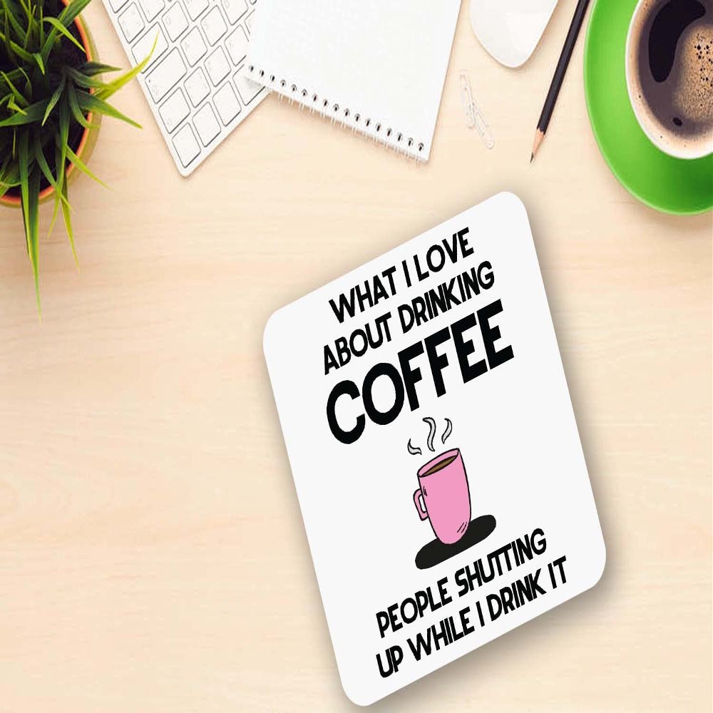 What I Love About Coffee Mug Coaster Gift Set Funny Joke Rude Coffee Lovers Birthday Gift