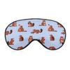 Cute Beavers Gnaws at Tree, Float, Sit Sleep Mask with Adjustable Strap, Comfortable Soft Eye Mask Sleeping Aid, Light-Blocking Eye Masks view 1
