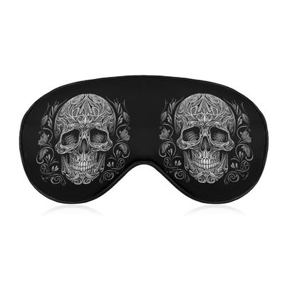 Skull Head Portrays A Detailed Human Skull Sleep Mask with Adjustable Strap, Comfortable Soft Eye Mask Sleeping Aid, Light-Blocking Eye Masks