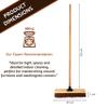 16-Inch Wide Coco Broom with Wooden Handle - Soft Bristle Indoor Sweeping Broom for Home, Kitchen, Hardwood Floors - Natural Coconut Fibre Bristles - Eco-Friendly Floor Brush view 3