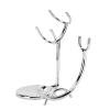 HWGING denture 16106 manual shaving brush soap bowl stand electroplating metal shaving stand stainless steel shaving stand view 2