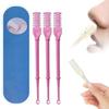 2-in-1 Nasal Hair Cutter, 2024 Newest Double Sided Nose Hair Knife, Rotating Nasal Hair Razor Cutter with Ear Picker for Women and Men, 360 Degree Rotating Manual Nose Hair Trimmer (Pink, 1pc)