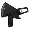 1 Pc Fat Card Holder, Skin Fold Caliper, Body Fat Measuring Ruler, Fat Percentage Measuring Ruler, Volume Measuring Ruler, Skin Tester, Body Fat Counter (Black) view 1