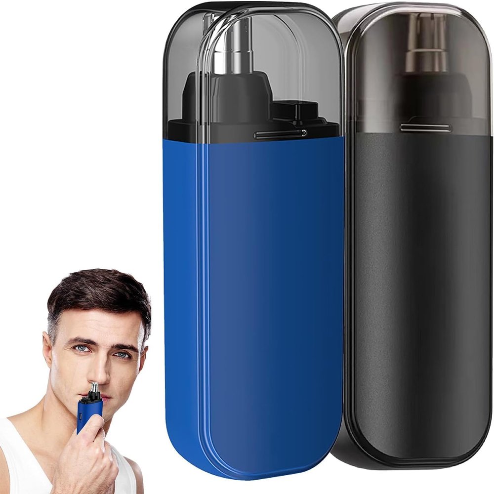 Pikapipy Nose Hair Trimmer, Nose Hair Remover, Nose Hair Trimmer for Men, 2024 New Nose Trimmer, Ipx7 Waterproof Electric Portable Nose Hair Trimmer Rechargeable (2pcs-A)