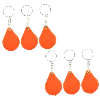 Beaupretty 6pcs Mini Folding Glass Keychain Magnifiers Portable Pocket Handheld Reading Magnifiers for Jewelry Inspection and Boys and Girls Outdoor Use Orange
