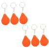 Beaupretty 6pcs Mini Folding Glass Keychain Magnifiers Portable Pocket Handheld Reading Magnifiers for Jewelry Inspection and Boys and Girls Outdoor Use Orange view 1