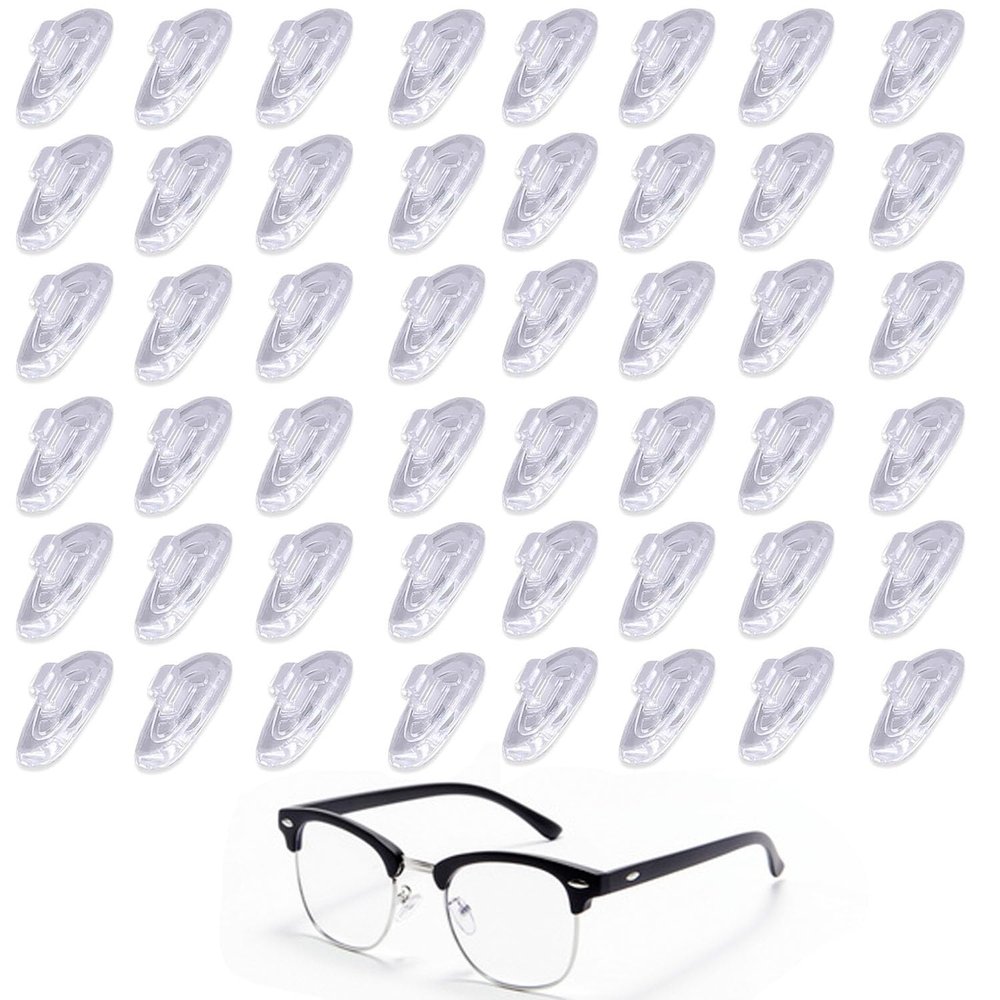 24 Pairs Nose Pads for Glasses, Spectacle Nose Pads, Push on Nose Pads Silicone, Nose Pads for Eyeglasses and Sunglasses