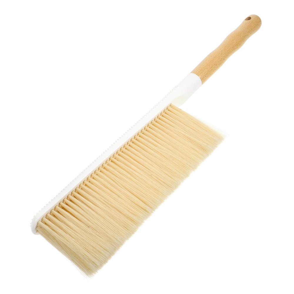 minkissy Cleaning Brush Whisk Duster Hand Broom Soft Bristles and Long Beech Handle for Windows Doors Bed Bench Counter Carpets Sofas Hard to Reach Areas Multi Use Household Tool