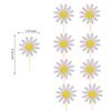 Arthsdite 24Pcs Daisy Cupcake Toppers Flower Cake Topper Decorations Daisy Cake Decorations Chrysanthemum Cupcake Toppers Spring Daisy Flower Cake Picks for Birthday Wedding Supplies - White view 2