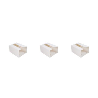 lmoikesz 3 Set of Household Office Hotel Toilet Paper Dispenser Living Room Bathroom Wall Mounted Papers Tissues Holder Space Saving White, White 3Set