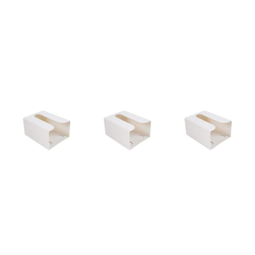 lmoikesz 3 Set of Household Office Hotel Toilet Paper Dispenser Living Room Bathroom Wall Mounted Papers Tissues Holder Space Saving White, White 3Set