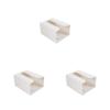 lmoikesz 3 Set of Household Office Hotel Toilet Paper Dispenser Living Room Bathroom Wall Mounted Papers Tissues Holder Space Saving White, White 3Set view 4