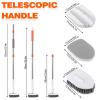 3 in 1 Tub Tile Scrubber Brush with 133cm Adjustable Long Handle,Bathroom Tile Cleaner Shower Scrubber Cleaning Brush with Locking Head,Floor Scrub Brush 3 Replacement Head for Bathroom Kitchen Toilet view 2