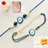 Ghasitaram Gifts Jaiccha Rakhi for Brother Rakhis Online Rmj- 5012 Bhaiya Bhabhi Rakhis with 200 GMS of Besan Barfi and 200 GMS of Kaju Katli