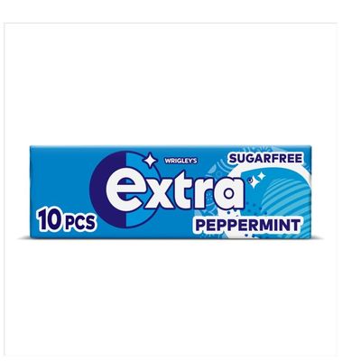 15 x Extra Sugarfree Chewing Gum Packs 10 Pieces - Sugar Free Chewing gum with Sweetners & Flavours (Peppermint)