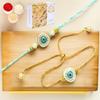 Ghasitaram Gifts Jaiccha Rakhi for Brother Rakhis Online Rmj-6512 Bhaiya Bhabhi Rakhis with 400 GMS of Soan Papdi view 1
