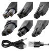 Shaver Charger Set, USB Shaver Power Adapter Charger Cord Kit with 6 Charging Cord Heads, USB Charger Cord Replacement for Shavers Purifiers Hair Clippers Table Lamps and Other Charging Leads view 2