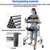 Seniors Stand Upright Rolling Walkers, Adjustable Height Standing Frame w/Armrests Brakes, Lower Limb Training Aid for Disabled Adults with Cerebral Palsy/Stroke Hemiplegia,Male view 3
