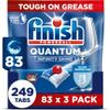 Finish Quantum Infinity Shine Dishwasher Tablets | Pack of 3 | 83 Tabs each | 3 x 83 tabs | 249 tablets | Regular view 1