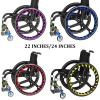 1 Pair 22/24 Inch Wheel Chair Rear Wheel Cover Protective Sleeve Wheelchair Push Rim Covers Wheelchair Rear Wheel,B,24in view 3