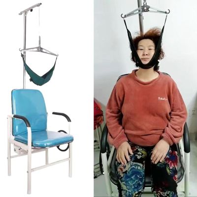 Footstool Traction Cervicale Nackenhals-Traktionsgerte fr ltere Menschen Dekompressions-Halskrause-Trainerstuhl Nackendehngurt fr Rckenschmerzen/Arthritis/Hernien/Hcker (Color :