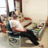 Footstool Traction Cervicale Nackenhals-Traktionsgerte fr ltere Menschen Dekompressions-Halskrause-Trainerstuhl Nackendehngurt fr Rckenschmerzen/Arthritis/Hernien/Hcker (Color : view 2
