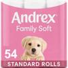 Andrex Gentle Clean Toilet Rolls - 54 Toilet Roll Pack - Bulk Buy Toilet Rolls - Gentle and Soft on Your Family's Skin - Dermatologically Tested view 1