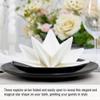 12 x Wedding Napkins, Wedding SERVIETTES, Luxury Pre -Folded Star Shaped White Napkins. Disposable Linen Feel Soft 3 Ply Paper, Dinner Party, Elegant Pretty, Stylish Large 40 x 60cm (16 x 24 inch) view 2
