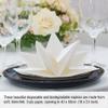 12 x Wedding Napkins, Wedding SERVIETTES, Luxury Pre -Folded Star Shaped White Napkins. Disposable Linen Feel Soft 3 Ply Paper, Dinner Party, Elegant Pretty, Stylish Large 40 x 60cm (16 x 24 inch) view 3