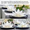 12 x Wedding Napkins, Wedding SERVIETTES, Luxury Pre -Folded Star Shaped White Napkins. Disposable Linen Feel Soft 3 Ply Paper, Dinner Party, Elegant Pretty, Stylish Large 40 x 60cm (16 x 24 inch) view 4