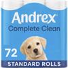 Andrex Classic Clean Toilet Rolls - 72 Pack - Bulk Buy - Unbeatable Clean with Unique 3D Wave view 1