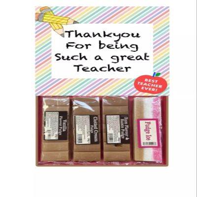 Best Teacher Real Candy Fudge Vanilla Rum Raisin Assortment Hamper Gift Sweet Box Present End Of Term