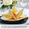 12 x Luxury Folded Cream Napkins. Disposable Linen Feel Soft 3 Ply Paper Star Serviettes. Dinner Party Wedding Table Restaurant Large Elegant Stylish 40 x 60cm (16 x 24 inch) view 3