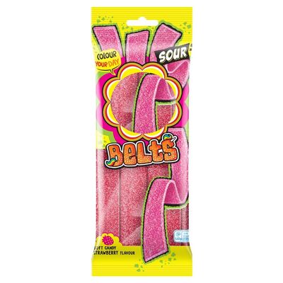 ChupaChups candy Sour Belts Pack 90g (15, Strawberry)