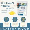 Cod Liver Oil 1000mg High Strength Cod 60 Capsules: Vitamin A, D3, Omega 3 EPA DHA Fish Oil - UK-Made Health Vitamins & Supplements view 4