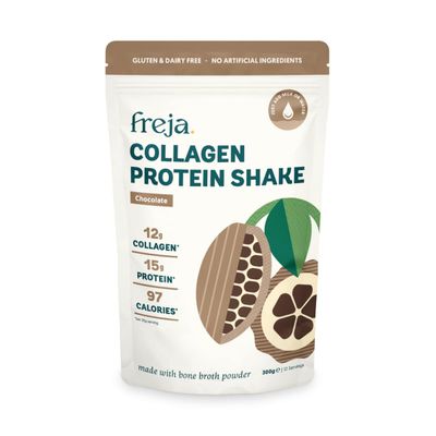 Freja Collagen Protein Shake | Chocolate | Natural Bone Broth Powder | Dairy & Gluten Free | 300g (12 Servings)