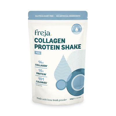 Freja Collagen Protein Shake | Plain | Natural Bone Broth Powder | Dairy & Gluten Free | 300g (12 Servings)