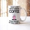 What I Love About Coffee Mug Coaster Gift Set Funny Joke Rude Coffee Lovers Birthday Gift view 1