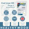 Cod Liver Oil 300mg High Strength Cod Capsules: Vitamin A, D3, Omega 3 EPA DHA Fish Oil - UK-Made Health Supplements view 4
