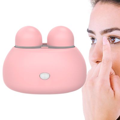 Contact Cleaner Case - Electric Contact Lens Cleaner, 2 Min Fast Cleaning | Portable Lens Care Tool for Soft Lens, Colored Contact Lens, Automatic Vibration