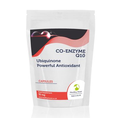 CoQ10 180 Capsules 30mg  Co-Enzyme Q10 Dietary Supplement for Heart Health, Energy Boost & Antioxidant Support