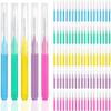 100 Pieces Interdental Brush, Toothpicks Tooth Flossing Head Oral Dental Hygiene Brush,Braces Brush Teeth Cleaner Dental Floss Stick Tooth Cleaning Tool view 1