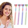 2 Pcs Random Color Three-Sided Soft Hair Toothbrush, Effective Wrap-Around Design, Deeply and Thoroughly to Clean Teeth and Gums, Suitable for Adults and Children Manual Toothbrushes view 1