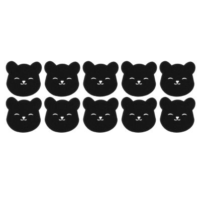 Laundry Hair Catcher, Laundry Pet Hair Remover,Laundry Pet Hair Remover Black Cute Bear Shaped Reusable Washing Machine Dog Hair Catcher for Clothing Bedding (10 Pcs)